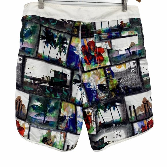 Old Navy Men's Casual Multicolor Beach Swimming Sh - Picture 3 of 5